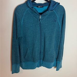The North Face Teal Full Zip Hoodie L